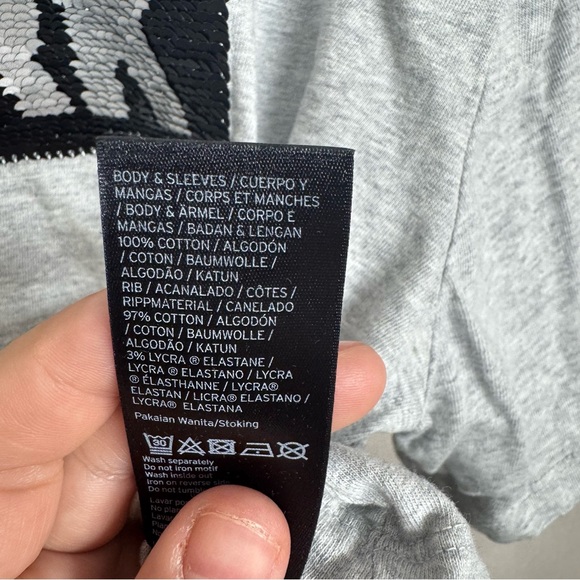 Ivy Park - Reverse Sequin Crop Top - Size Medium - Gray - Picture 8 of 9